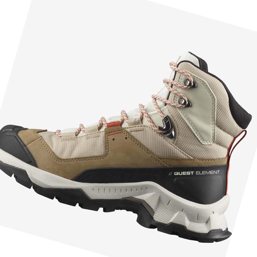 Salomon WoQUEST ELEMENT GORE-TEX Túracipő Női Barna | HU 2842FDN